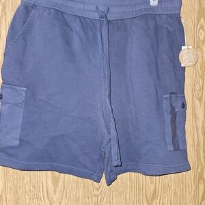 dip Navy Blue Men's Cargo Drawstring Shorts